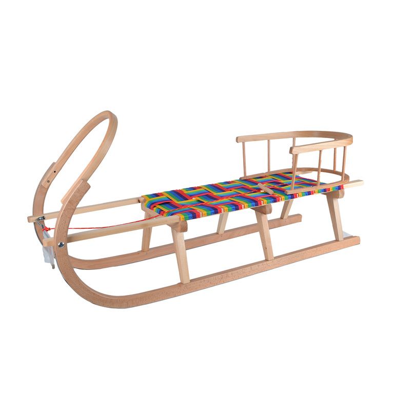 Sane drevené 120 cm s operadlom