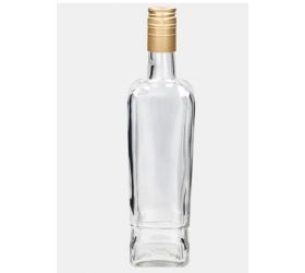 Fľaša na alkohol sklo 700ml  (uzáver na závit  zlaty/čiery)