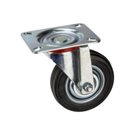 Koliesko gumové otočné, 100 mm, do 70 kg