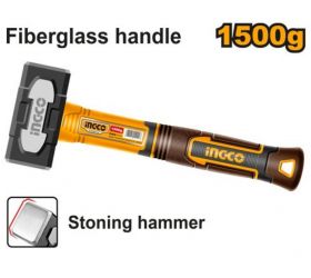 Pucka / kamenárske kladivo, 1500g INGCO sklolaminátová násada