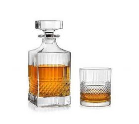 Pohár na whisky + fľaša 6ks BRILLANTE