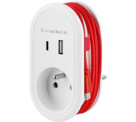 Zásuvka USB A+C, s USB káblom C