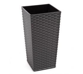 Kvetináč plastový, dĺžka strany 30cm, FINEZJA, grafit