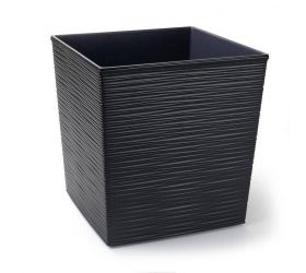 Kvetináč štvorcový plastový, 30cm, JUKA DLUTO, grafit