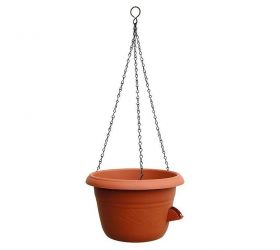 Kvetináč závesný plastový, samozavlažovací, priemer 25cm, SIESTA, terakota