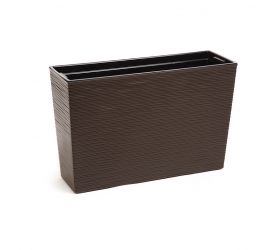 Truhlík plastový, rozmery 19x56x36,5cm, WERBENA DLUTO, mocca