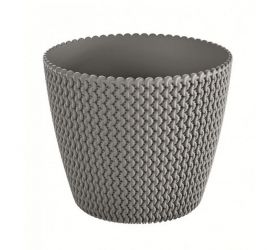 Kvetináč plastový, priemer 26 cm, SPLOFY, sivý