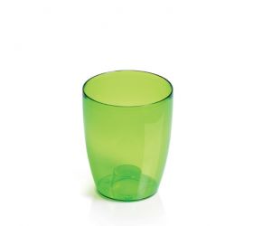 Kvetináč transparentný, plastový, priemer 16cm, COUBI ORCHID, zelený