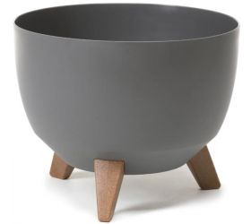 Kvetináč plastový, priemer 29cm, ROMA, antracit