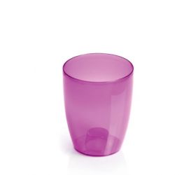 Kvetináč transparentný, plastový, priemer 13,2 cm, COUBI ORCHID, fialový