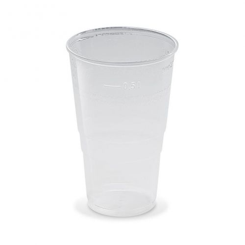 Pohár priehľadný, plastový, 0,5l, priemer 95mm, 50ks