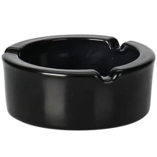 Popolník 85x35mm sklený čierny