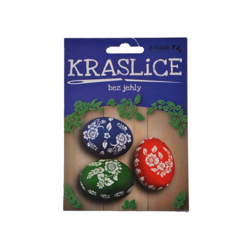 Farby na veľkonočné vajcia, kraslice, 3 farby+samolepky