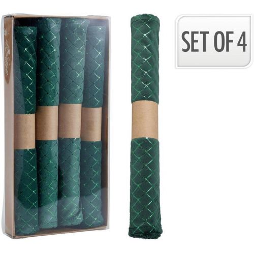 Servítky vianočné 45x30 cm 4 ks polyester zelená