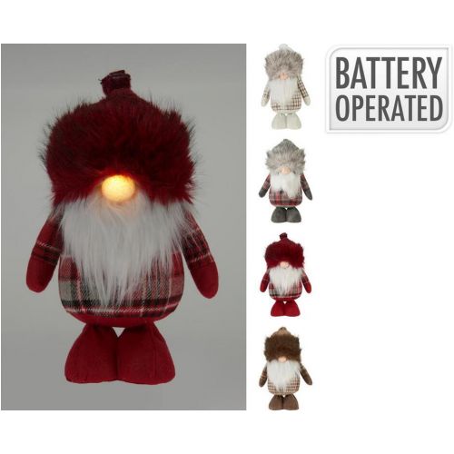 Postavička trpaslík LED 36 cm polyester mix
