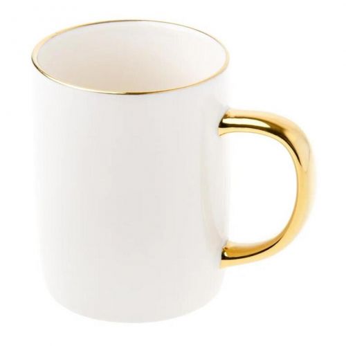Hrnček porcelanový 370 ml zlatý