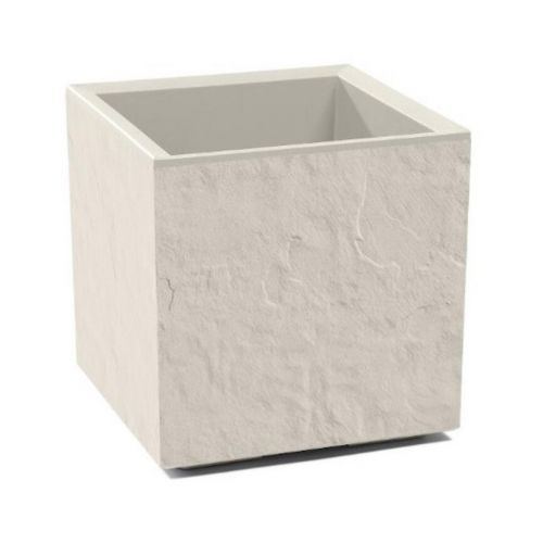 Kvetináč UH 286x286 mm KARO kameň béžový výška 294 mm na kolieskach