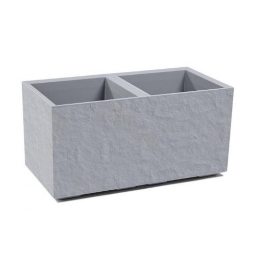 Kvetináč UH 790x390 mm KARO kameň sivý výška 394 mm na kolieskach