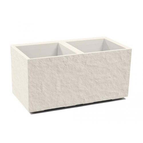Kvetináč UH 790x390 mm KARO kameň béžový výška 394 mm na kolieskach