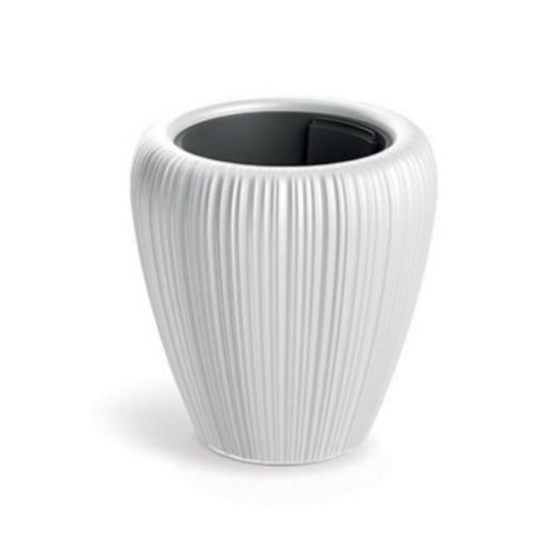 Kvetináč UH o395 mm OROBO biely výška 420 mm s vložkou
