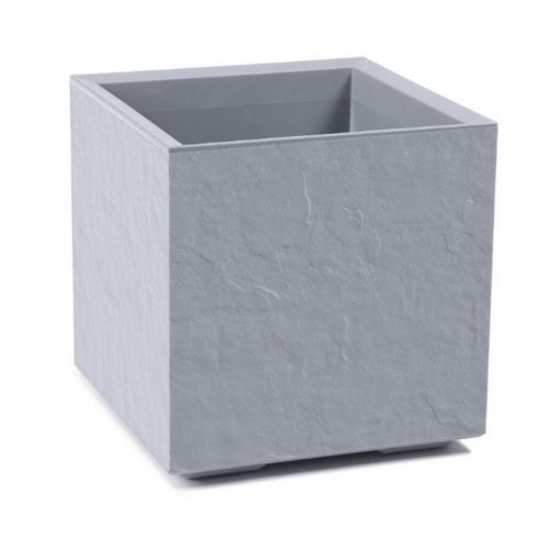 Kvetináč UH 390x390 mm KARO kameň sivý výška 394 mm na kolieskach