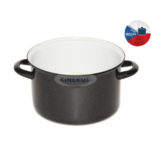 Hrniec smaltovaný bez pokrievky, 4,5L, priemer 22cm, STANDARD, BELIS