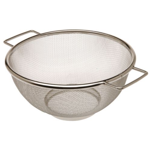 Cedník/sitko s rúčkami, hustý, nerezový, priemer 20,5cm