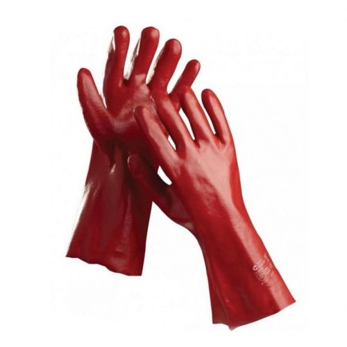 Rukavice máčané, PVC REDSTAR, 27cm, č. 10