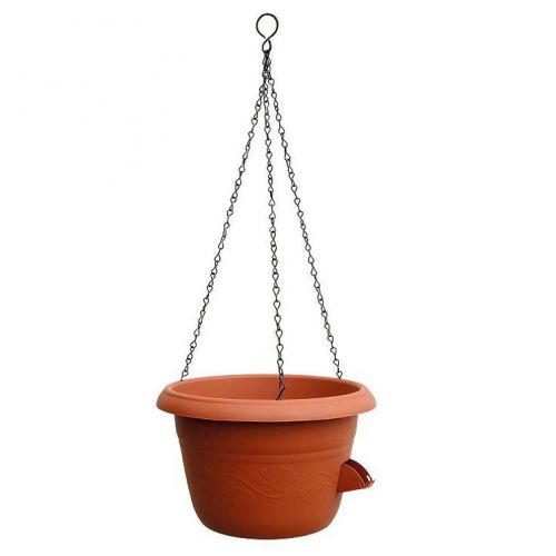 Kvetináč závesný plastový, samozavlažovací, priemer 25cm, SIESTA, terakota