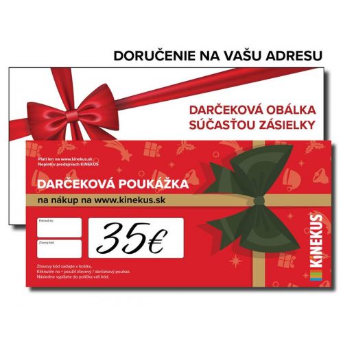 Darčeková poukážka 35 €, červená, poštou