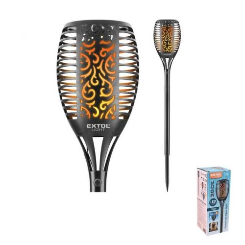 Pochodeň solárna, EXTOL LIGHT, 1W LED, efekt "plameň"