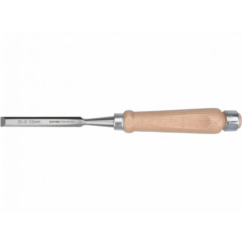 Dláto s drevenou rukoväťou, 12mm, dĺžka 275mm, CrV, EXTOL PREMIUM