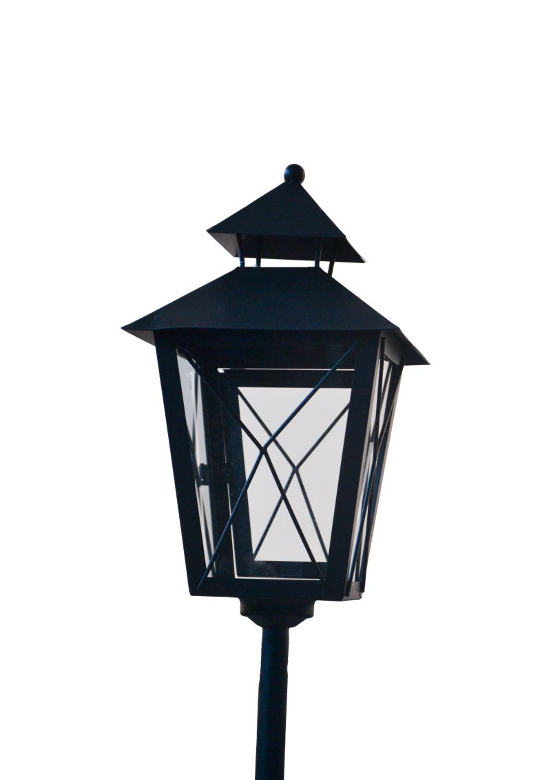 Lampáš stojaci, 14x14x62cm, kovový, čierny