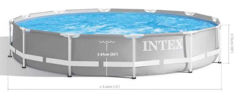 Bazén Intex® Prism Frame Premium 26712, kartušová filtrácia, 366x76cm
