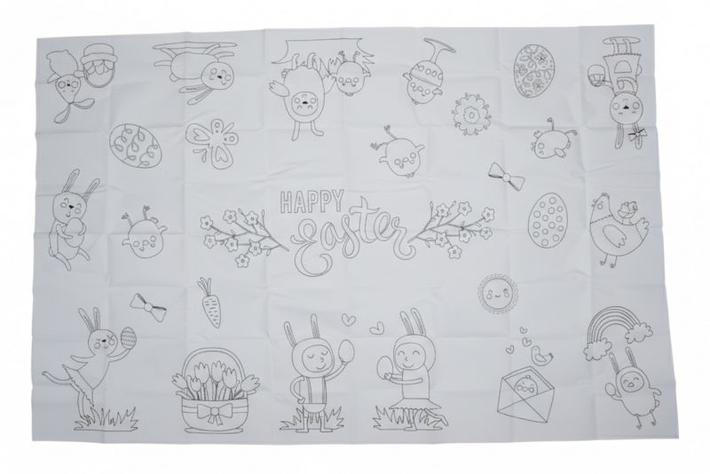 Obrus na vyfarbenie + 5x farbička 180x120 cm