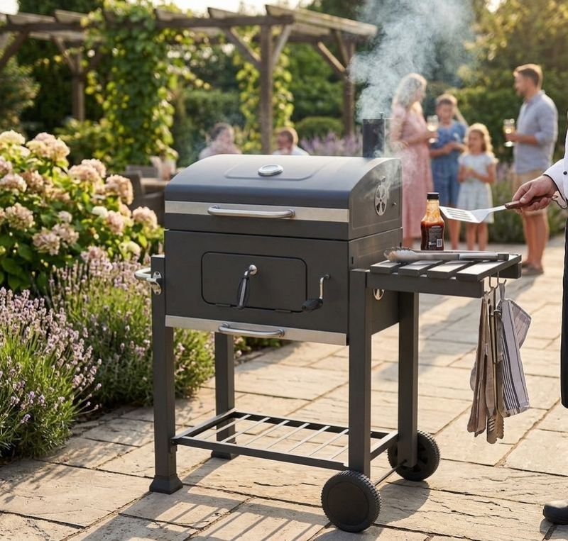 Gril Konzul, BBQ, na drevené uhlie, 117x66x108 cm