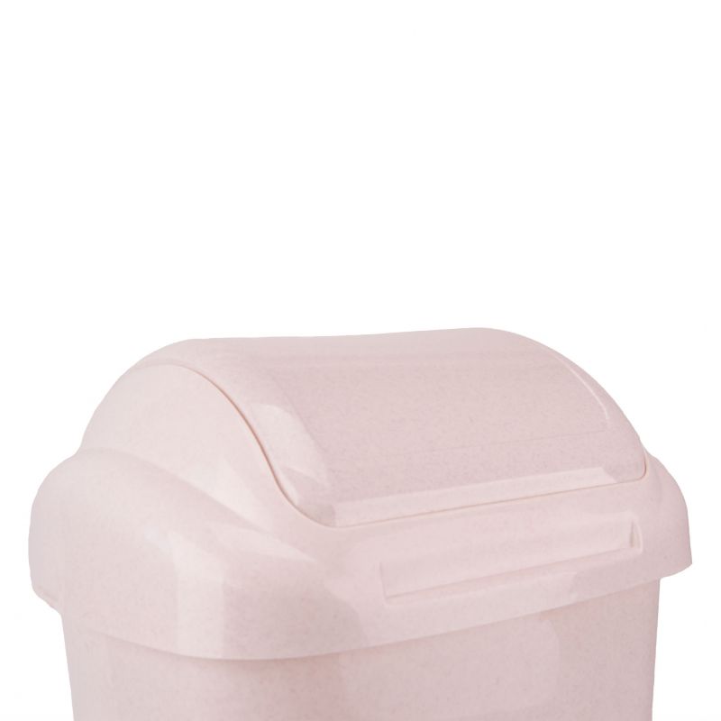 Kôš na odpad preklápací 50 l, plastový, STANDARD, béžový mramor