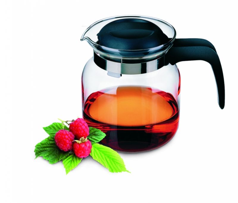 Kanvica sklenená, čajník, 1l, MATURA bez sitka