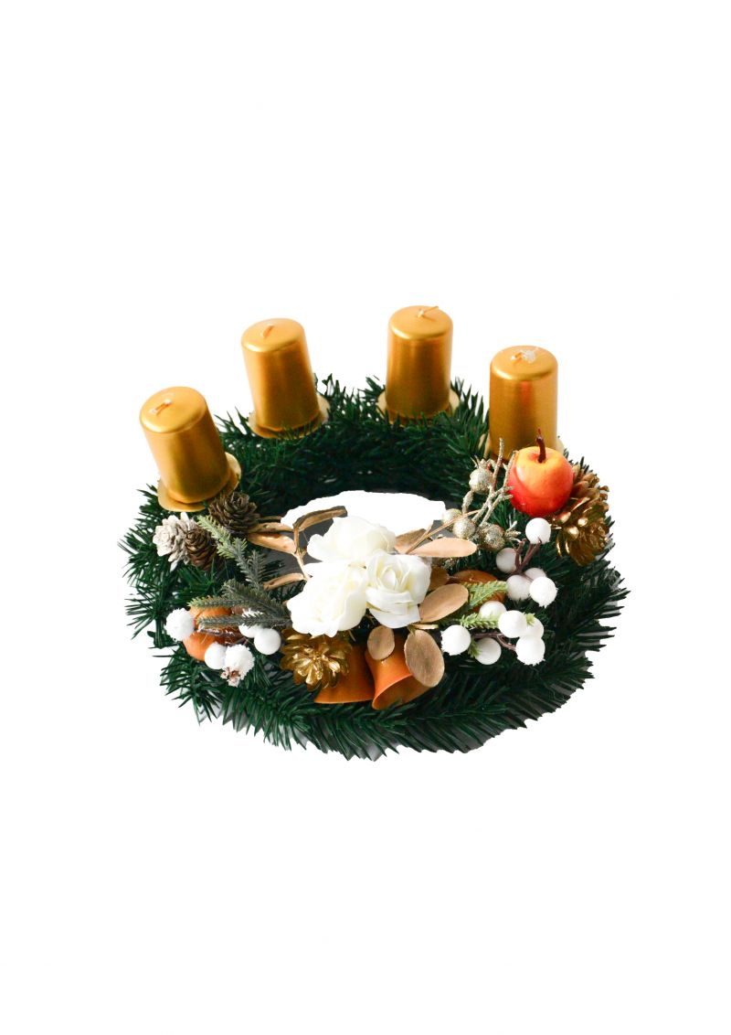 Adventný veniec, mix dekorov foto2