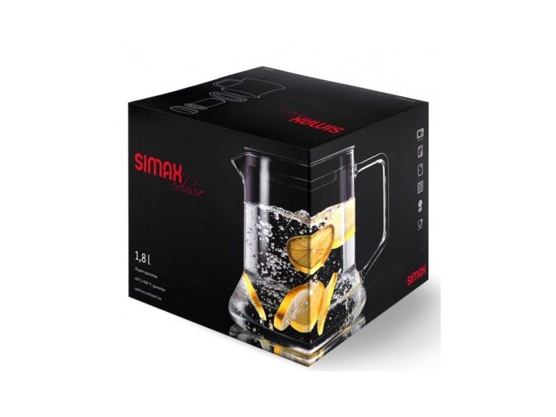 Kanvica sklenená, čajník, 1,8L, LOOK s nerezovým sitkom