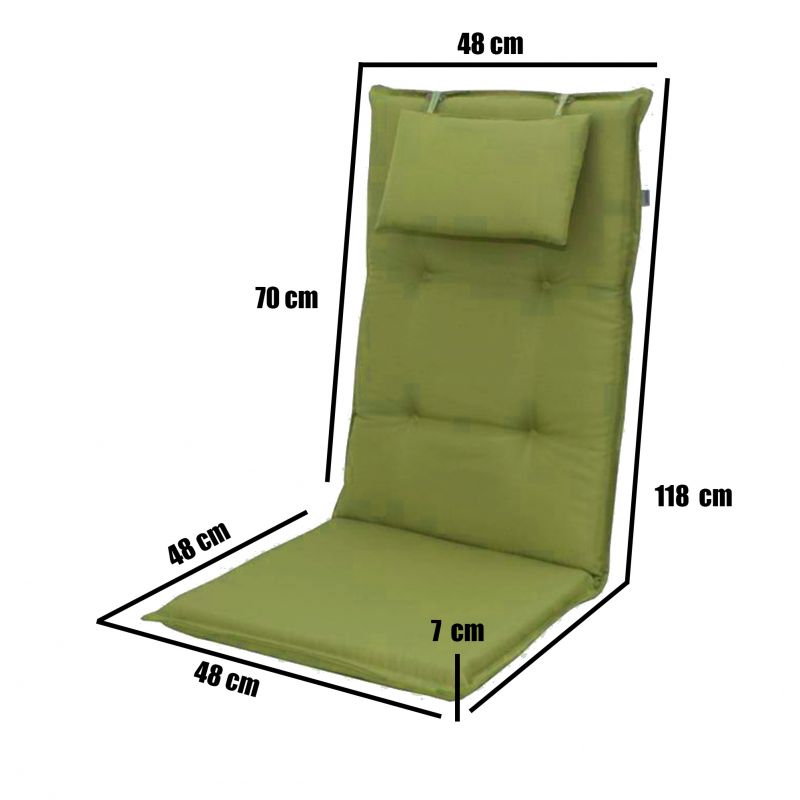 Poduška vysoká s podhlavníkom, 118x48x7cm, zelená, HIT UNI DOPPLER