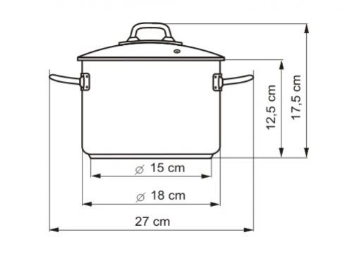 Hrniec nerez s pokrievkou 3l, 18cm, PROFESSIONAL Kolimax