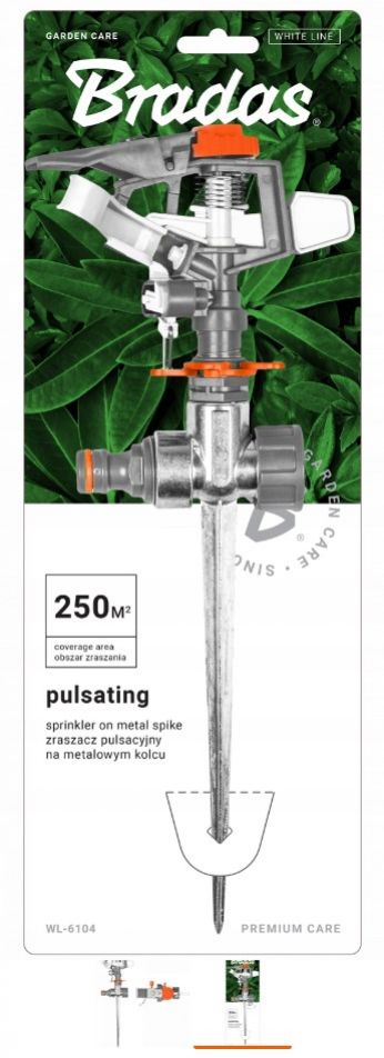 Zavlažovač impulzný kovový s hrotom dostrek do12m KLC