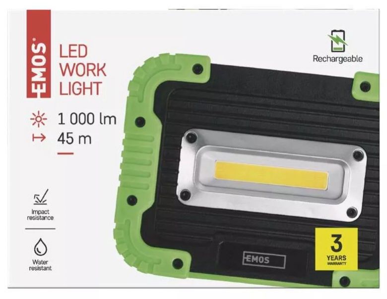 COB LED nabíjací pracovný reflektor P4533, 1000 lm, 4400 mAh foto5