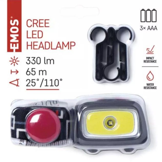 CREE LED + COB LED čelovka P3531, 330 lm, 65m, 3× AAA foto8