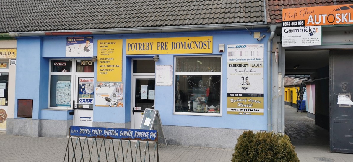 Šaštín - Stráže - Holický - Potreby pre domácnosť
